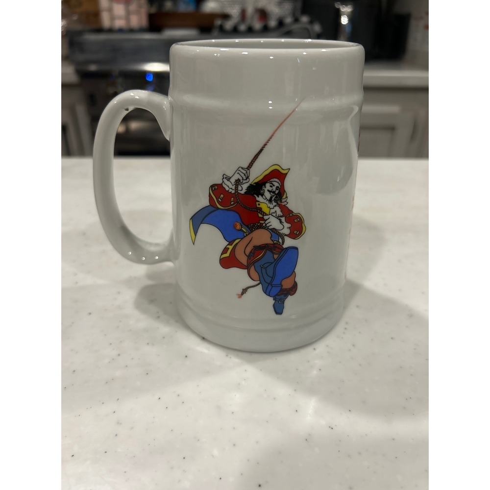 Captain Morgan Spiced Rum Beer Stein Ceramic Pirate Mascot Tankard Mug 5.5 Inch